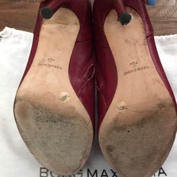 BGBG Maxazria Leather Red Booties - Picture 5 of 8